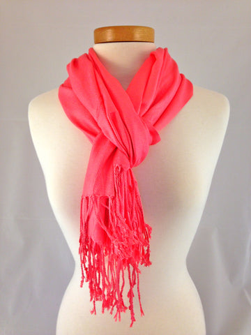 coral pink pashmina