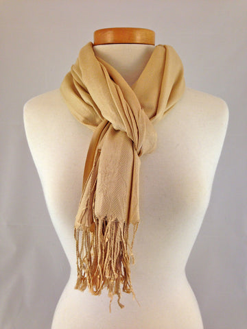 cream beige gold pashmina