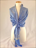 silver blue shawl