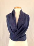 deep navy blue shawl