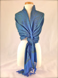 green blue shawl pashmina