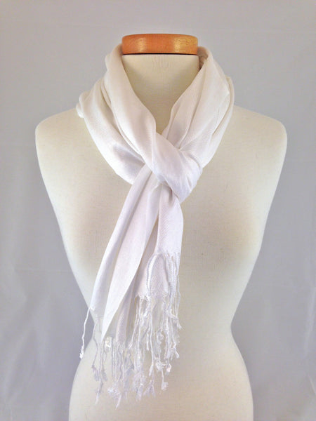 Pashmina Scarf in White