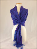 purple blue shawl pashmina