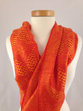 orange pattern pashmina