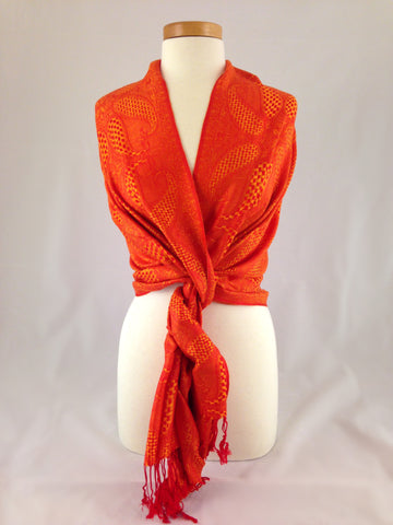 orange pashmina shawl