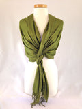 olive green shawl wrap pashmina