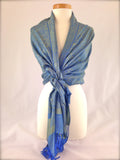 sea green blue shawl pashmina