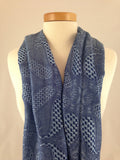 blue pattern pashmina shawl