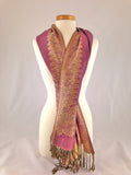 purple beige shawl pashmina