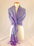 violet blue purple shawl pashmina