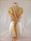 beige gold shawl pashmina