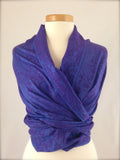 deep purple blue wrap pashmina
